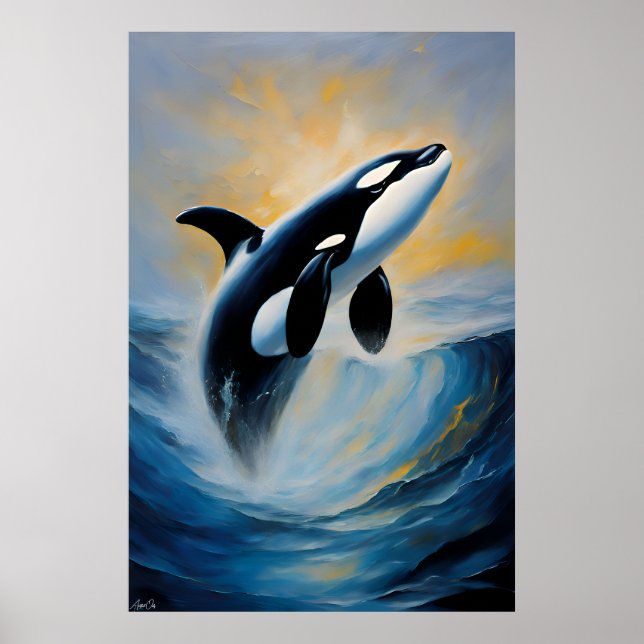 Poster de Orca no estilo de pintura a óleo (Frente)