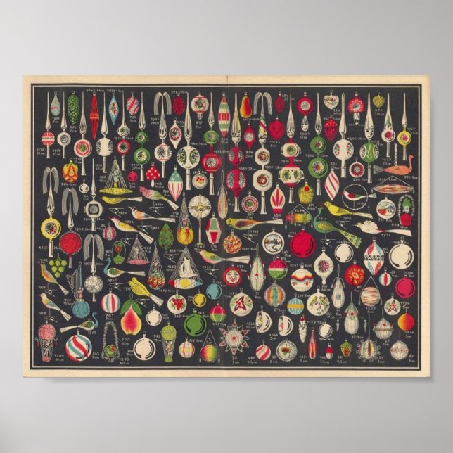 Poster de Ornamentos Antigos Alemães (Frente)