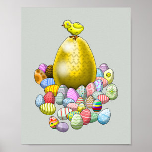 Poster de ovos de páscoa