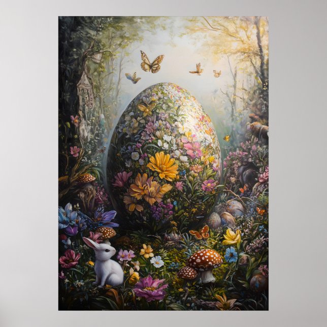 Poster de Ovos de Páscoa Gigante Flor (Frente)