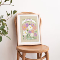 Poster de Pacote de Semente de Flores do Cosmos