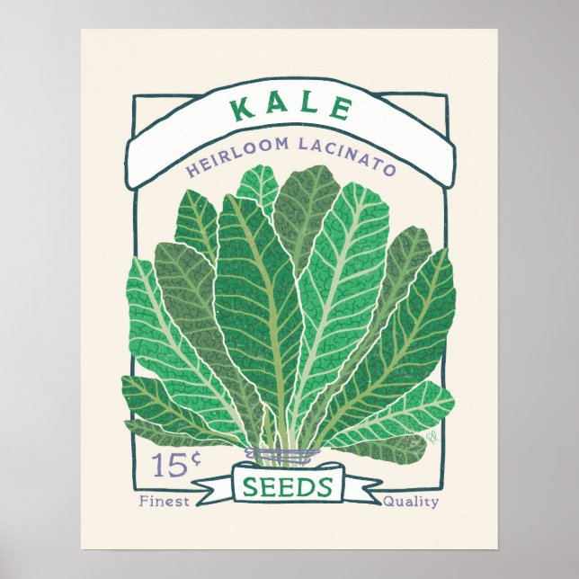 Poster de Pacote de Semente de Kale (Frente)