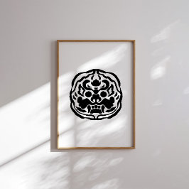 Poster de Padrão Tradicional de Máscara de Tigre C