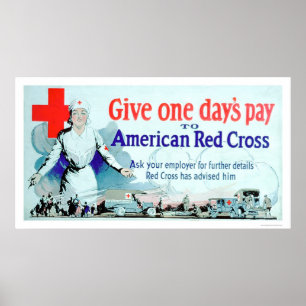 Póster Dê pagamento dia à cruz vermelha (US00048)