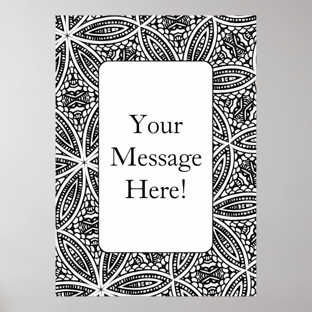 Poster de Página de Coloração do Adulto de Quadro  (Frente)