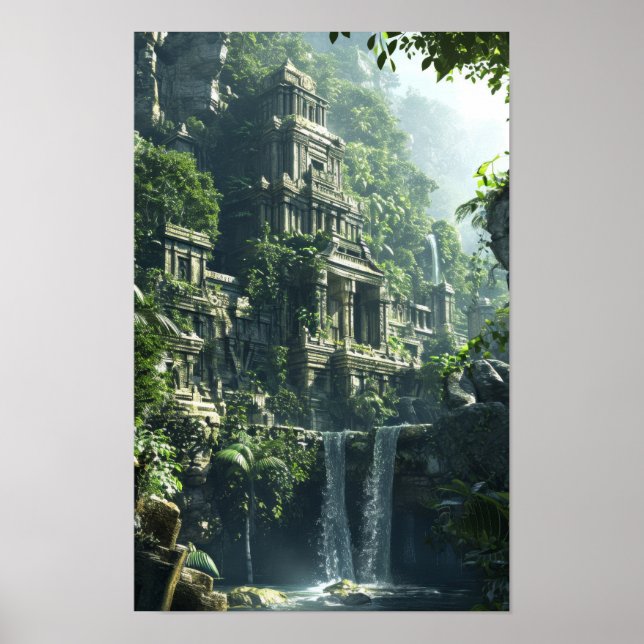 Poster de paisagem Abstrato dramática - Ultra-Real (Frente)