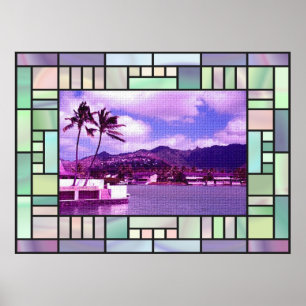 Poster de Paisagem de Vidro Atraído