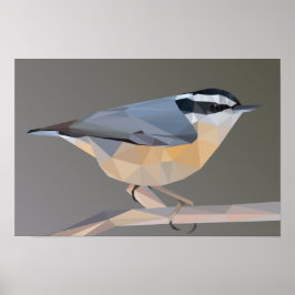 Poster de Paisagem Nuthatch de mamação vermelha