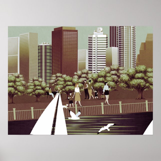 Poster de paisagem urbana (Frente)