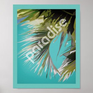 poster de palma tropical com texto