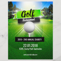 Poster de Panfleto de Torneio Golf