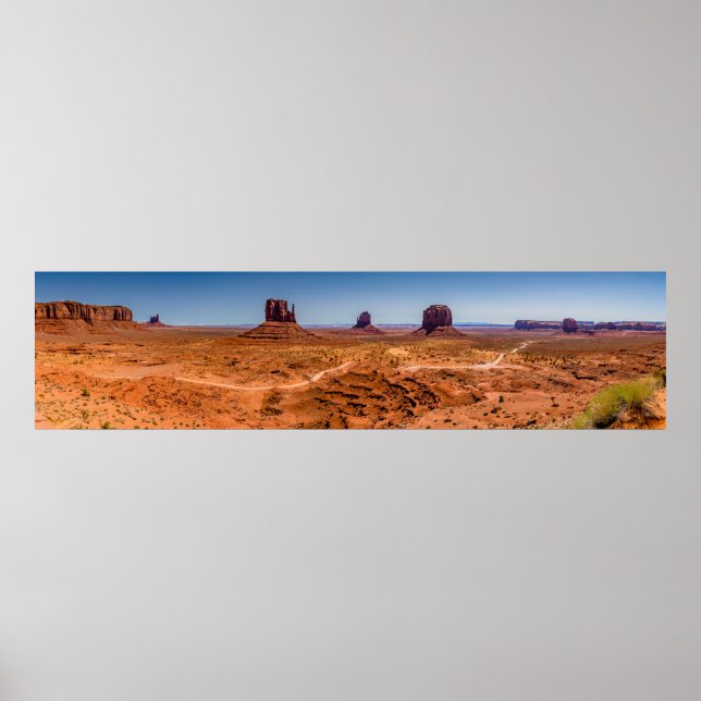 Poster de Panorâmica do Deserto do Vale do Monumen (Frente)