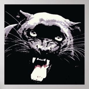 Poster de Panther Jaguar Preto