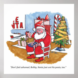 poster de papai noel de fossa molhada