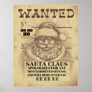 Poster de Papai noel engraçado