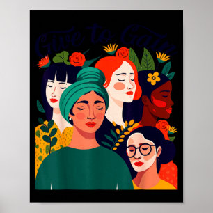 Poster Dê para ganhar flor do dia internacional das mulhe