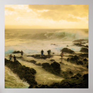 Poster de paraíso surf