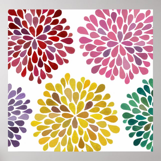 Poster de Parede de Abertura do Flor de Arte da Sa (Frente)