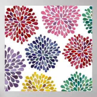 Poster de Parede de Abertura do Flor de Arte da Sa