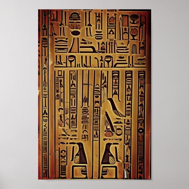 Poster de parede de Hieroglyph (Frente)