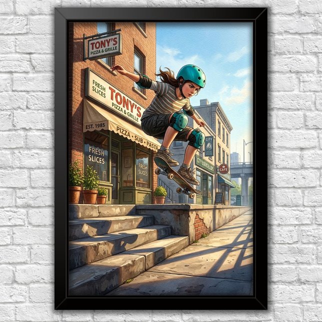 Poster de Parede para Quarto de Skate Urbano Moder (Criador carregado)