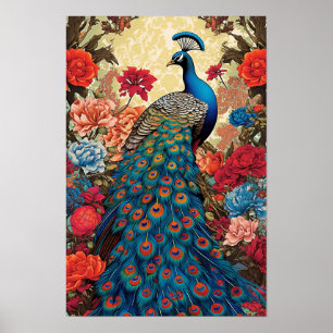 Poster de Parede Peacock, Ilustração de Arte Vibra