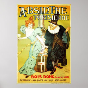 Poster de Parisienne do absinto
