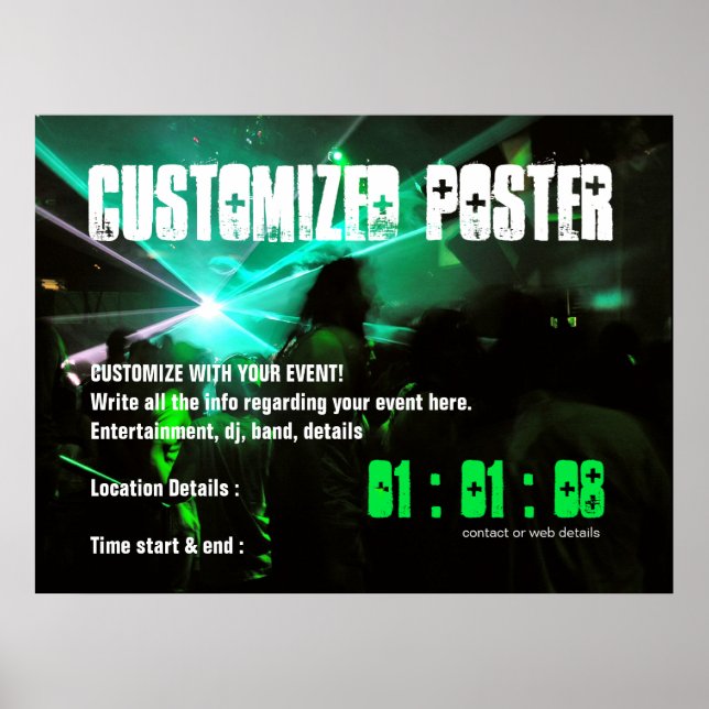 Poster de Partido de EVENTOS Personalizado (Frente)