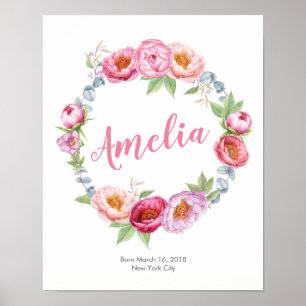 Poster de parto flexível personalizado