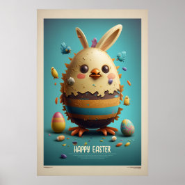 Poster de Páscoa criativa