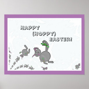 Poster de Páscoa feliz (Hoppy)