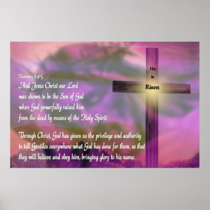 Poster de Páscoas Religiosas - Jesus - Ele é Ris