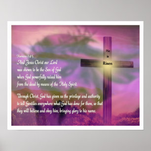 Poster de Páscoas Religiosas - Jesus - Ele é Ris