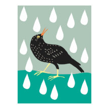 Poster de pássaro preto