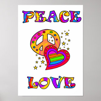 POSTER DE PAZ E AMOR