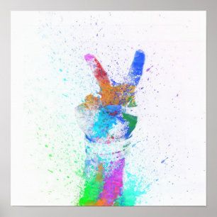 Poster de paz pintada