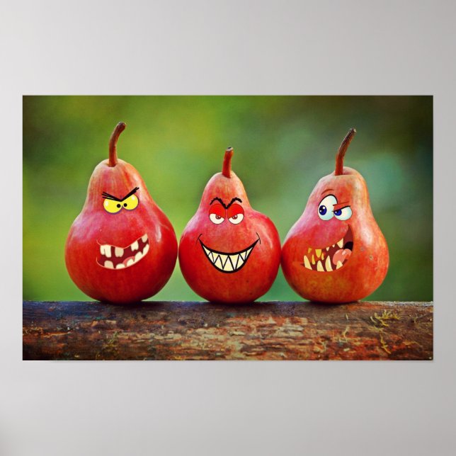 Poster de Pear Engraçado (Frente)