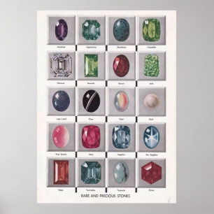 Poster de Pedras Raras e Preciosos
