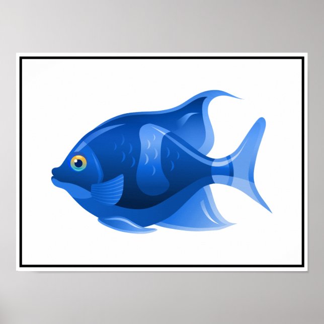 Poster de peixe azul (Frente)