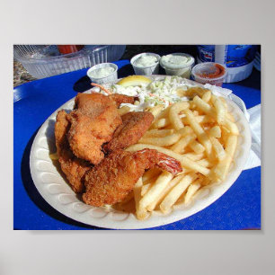 Poster de Peixes e Chips