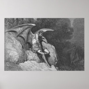 Poster de pensamento da satã