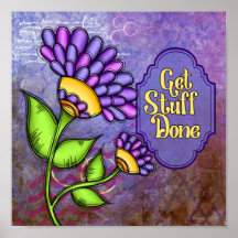 Poster de pensamento positivo vivo