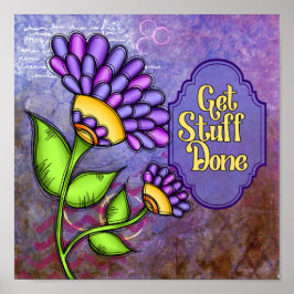 Poster de pensamento positivo vivo