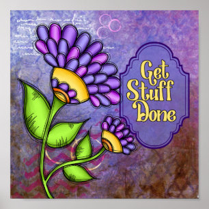 Poster de pensamento positivo vivo