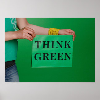 poster de pense verde