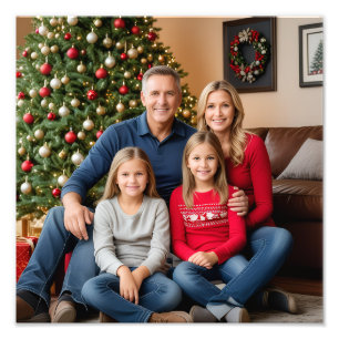 Poster de personalização de fotos da família