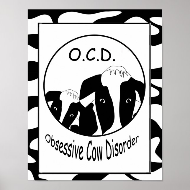 POSTER de Perturbação Obsessiva da Vaca OCD (Frente)