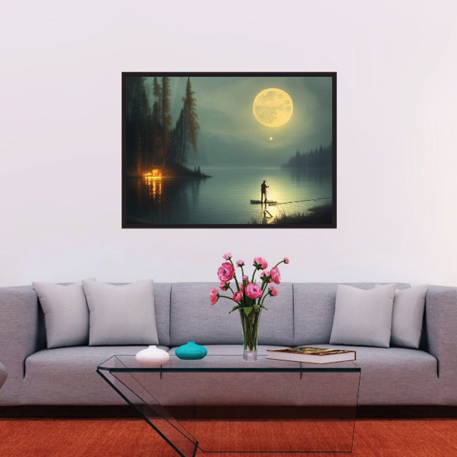 Poster de pesca à meia-noite (Criador carregado)