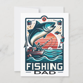 Poster de pesca, cartão