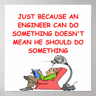 poster de piada de engenharia de engenheiro